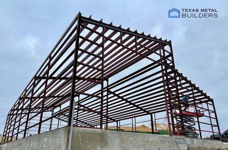 45x84x23 Red Iron Building Frame — Boerne, TX
